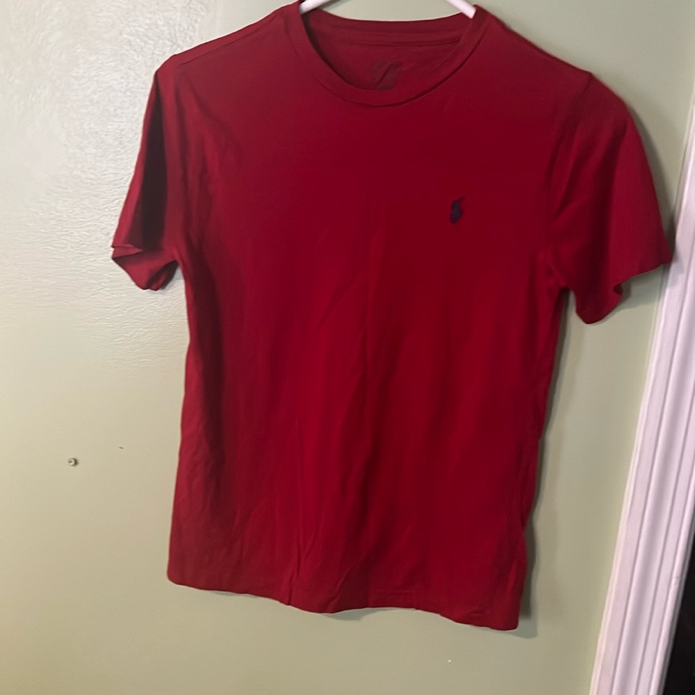 Polo boys Size M 10- 12 color red
